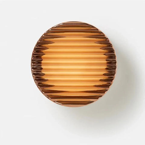 Ribbed Round LED Wall Light