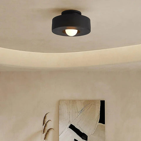 Ceiling Light with Layered Resin Form and Nordic LED Design