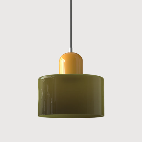 Retro Glass Pendant Light with Adjustable Cord for Ambient Lighting