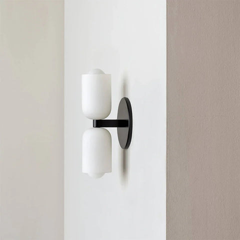 Modern Double-Light Wall Sconce with Upward and Downward Lighting for Indoor Spaces