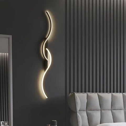 Modern Sculptural LED Wall Light with Soft Indirect Ambient Lighting