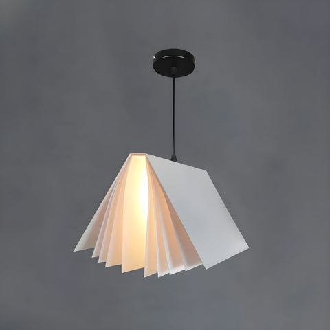 Pendant Light with Folded Book-Shaped Shade