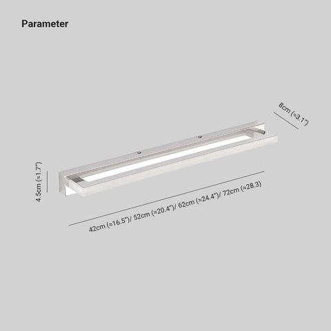 Mirror-Front LED Vanity Light for Bathroom and Bedroom Lighting