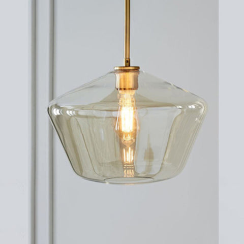 Faceted Glass Pendant Light for Dining and Living Room Accent Lighting