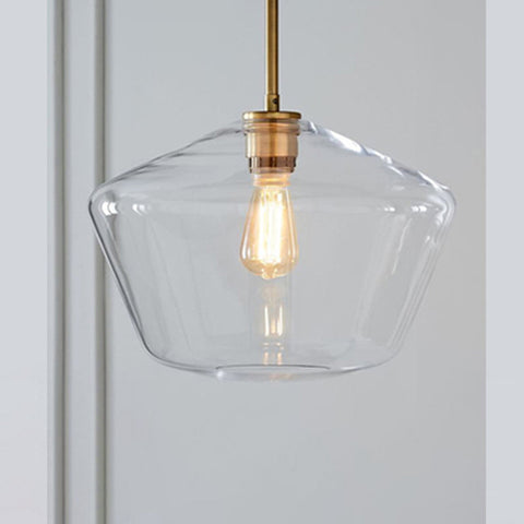 Faceted Glass Pendant Light for Dining and Living Room Accent Lighting