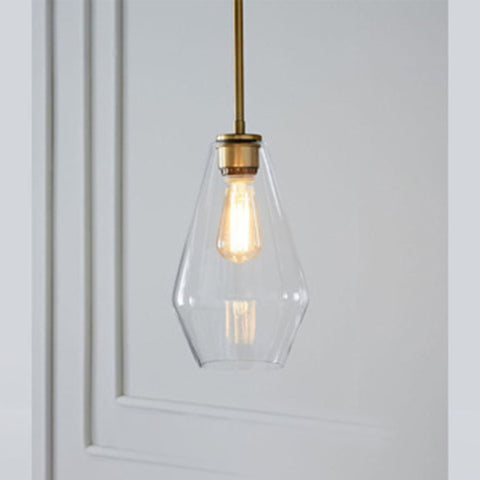 Faceted Glass Pendant Light for Dining and Living Room Accent Lighting