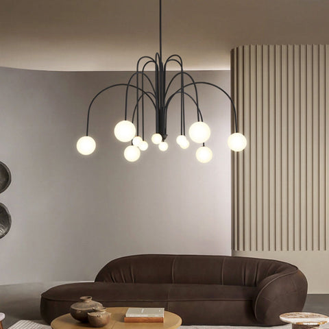 Multi-Light Globe Chandelier for Dining and Living Room Lighting