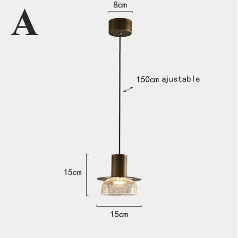 Crackled Glass Pendant Light for Kitchen Islands and Dining Rooms
