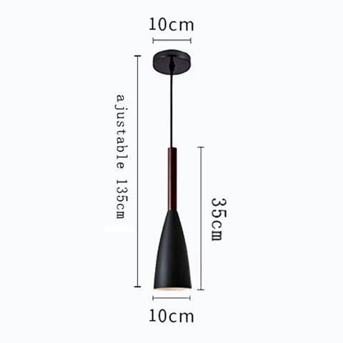 Nordic Wood and Aluminum Pendant Light for Kitchen Islands and Bedsides