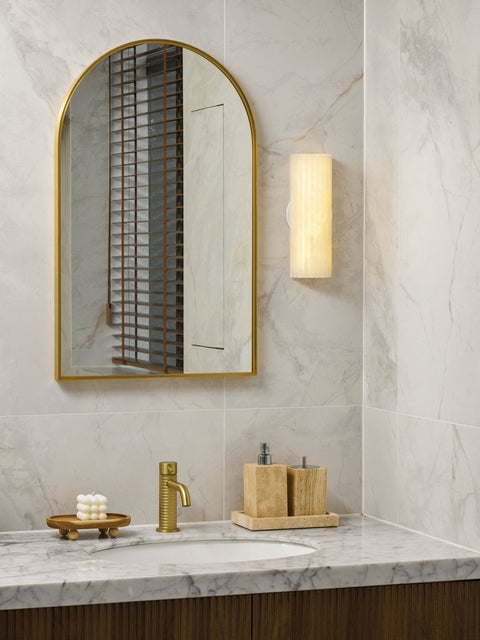 Alabaster LED Wall Sconce for Bathroom and Bedroom Accent Lighting
