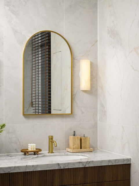 Alabaster LED Wall Sconce for Bathroom and Bedroom Accent Lighting