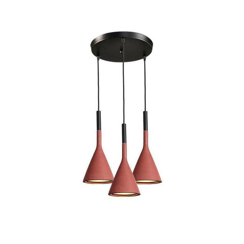 Concrete Cone Pendant Light for Kitchen Island and Dining Lighting