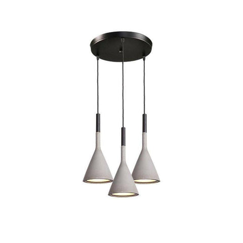 Concrete Cone Pendant Light for Kitchen Island and Dining Lighting