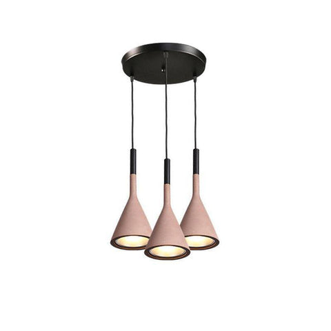 Concrete Cone Pendant Light for Kitchen Island and Dining Lighting
