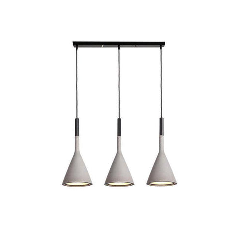 Concrete Cone Pendant Light for Kitchen Island and Dining Lighting