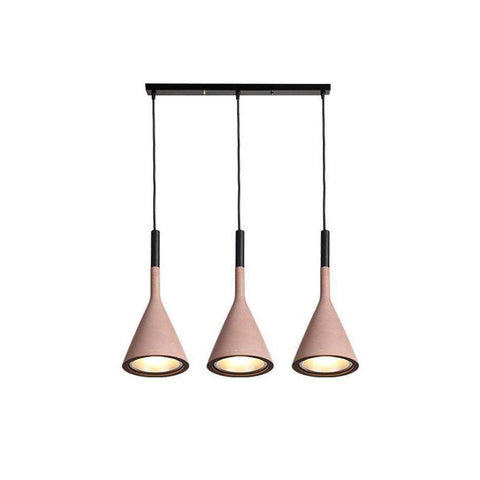 Concrete Cone Pendant Light for Kitchen Island and Dining Lighting