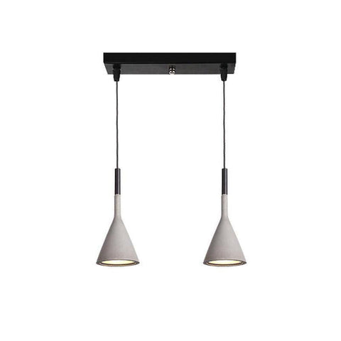 Concrete Cone Pendant Light for Kitchen Island and Dining Lighting