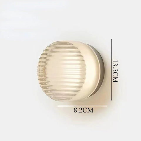 Ribbed Round LED Wall Light
