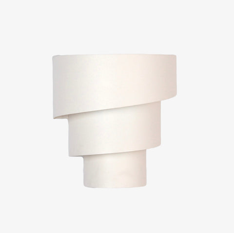 Curved LED Wall Sconce with Sculptural Spiral Form for Interiors