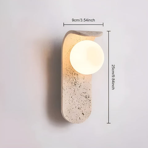 Natural Stone Wall Sconce for Wabi-Sabi Hallway and Bedroom Lighting