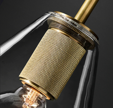 Wall Sconce with Brushed Brass Finish and Art Deco Shade Options