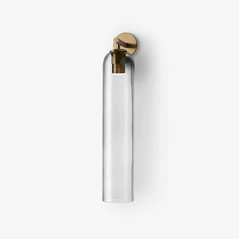 Cylindrical Glass LED Wall Sconce for Bedroom and Hallway Lighting