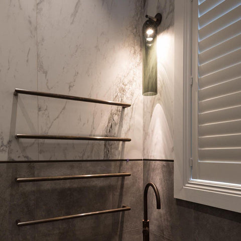 Cylindrical Glass LED Wall Sconce for Bedroom and Hallway Lighting