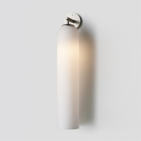 Cylindrical Glass LED Wall Sconce for Bedroom and Hallway Lighting