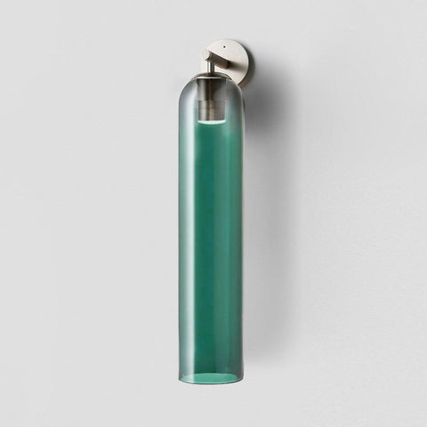 Cylindrical Glass LED Wall Sconce for Bedroom and Hallway Lighting