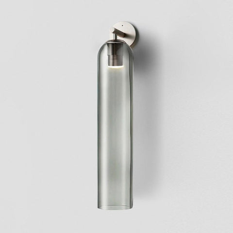 Cylindrical Glass LED Wall Sconce for Bedroom and Hallway Lighting