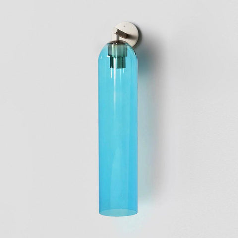 Cylindrical Glass LED Wall Sconce for Bedroom and Hallway Lighting