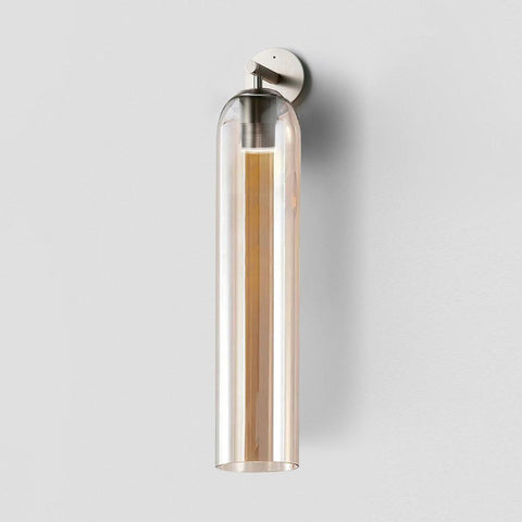 Cylindrical Glass LED Wall Sconce for Bedroom and Hallway Lighting