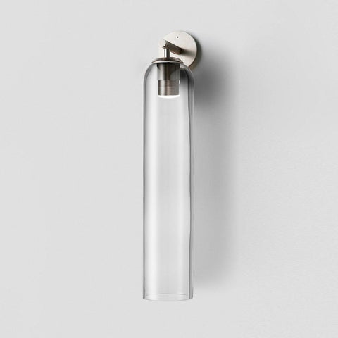 Cylindrical Glass LED Wall Sconce for Bedroom and Hallway Lighting