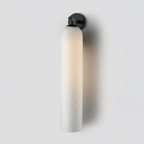 Cylindrical Glass LED Wall Sconce for Bedroom and Hallway Lighting