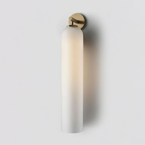 Cylindrical Glass LED Wall Sconce for Bedroom and Hallway Lighting