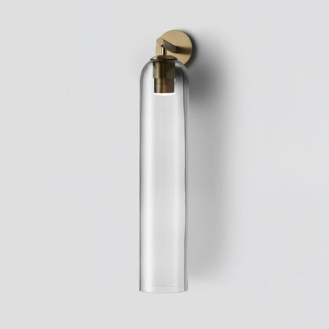 Cylindrical Glass LED Wall Sconce for Bedroom and Hallway Lighting