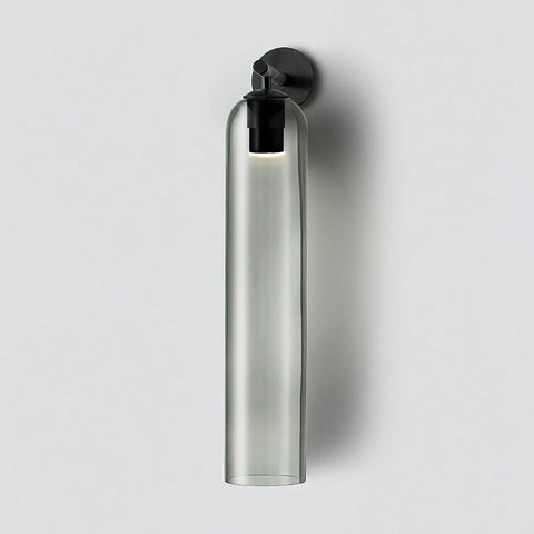 Cylindrical Glass LED Wall Sconce for Bedroom and Hallway Lighting