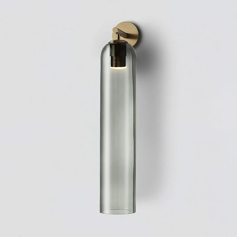 Cylindrical Glass LED Wall Sconce for Bedroom and Hallway Lighting