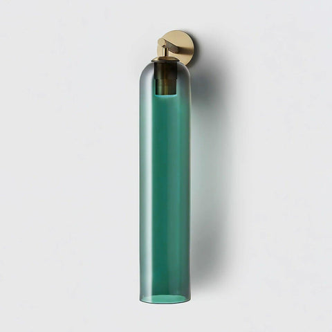 Cylindrical Glass LED Wall Sconce for Bedroom and Hallway Lighting