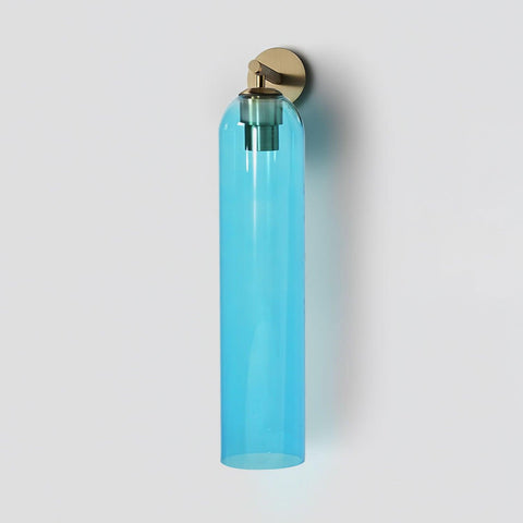 Cylindrical Glass LED Wall Sconce for Bedroom and Hallway Lighting
