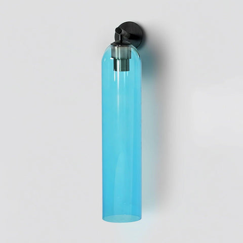 Cylindrical Glass LED Wall Sconce for Bedroom and Hallway Lighting