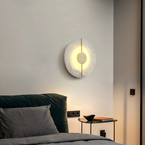 Wall Light with Minimalist Marble Design