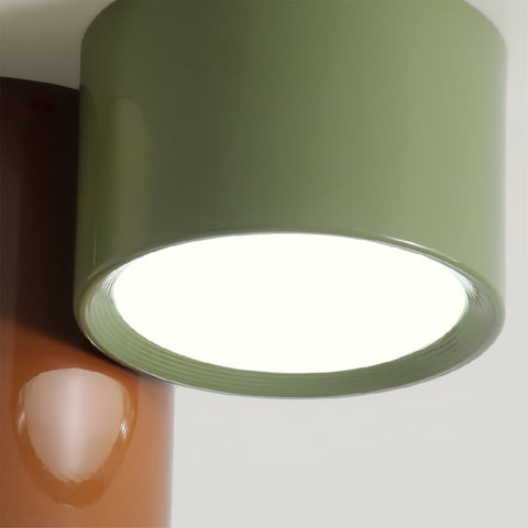 Three-Light Cylinder LED Ceiling Fixture for Kids' Rooms and Hallways