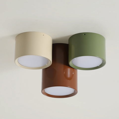Three-Light Cylinder LED Ceiling Fixture for Kids' Rooms and Hallways