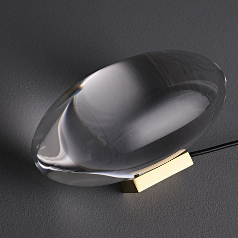 Crystal Projection Table Lamp for Bedside Mood and Accent Lighting