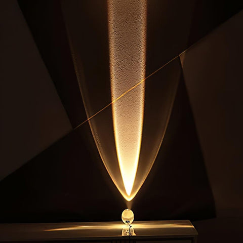 Crystal Projection Table Lamp for Bedside Mood and Accent Lighting