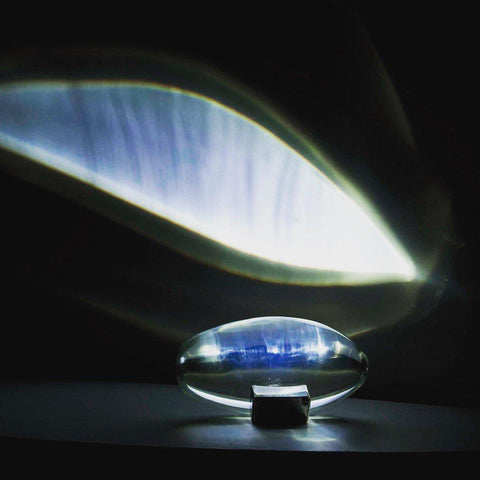 Crystal Projection Table Lamp for Bedside Mood and Accent Lighting