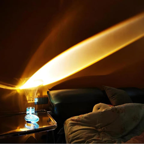 Crystal Projection Table Lamp for Bedside Mood and Accent Lighting