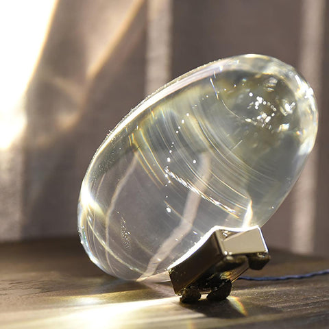 Crystal Projection Table Lamp for Bedside Mood and Accent Lighting
