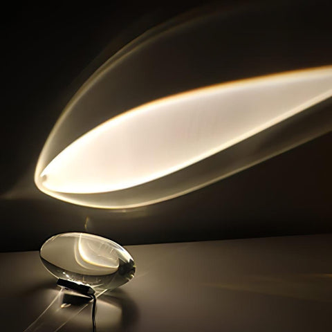 Crystal Projection Table Lamp for Bedside Mood and Accent Lighting